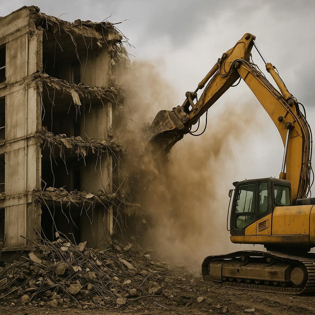 Wyburzanie budynku