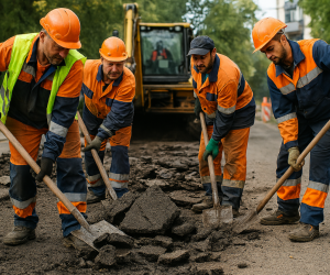 Zdzieranie starego asfaltu